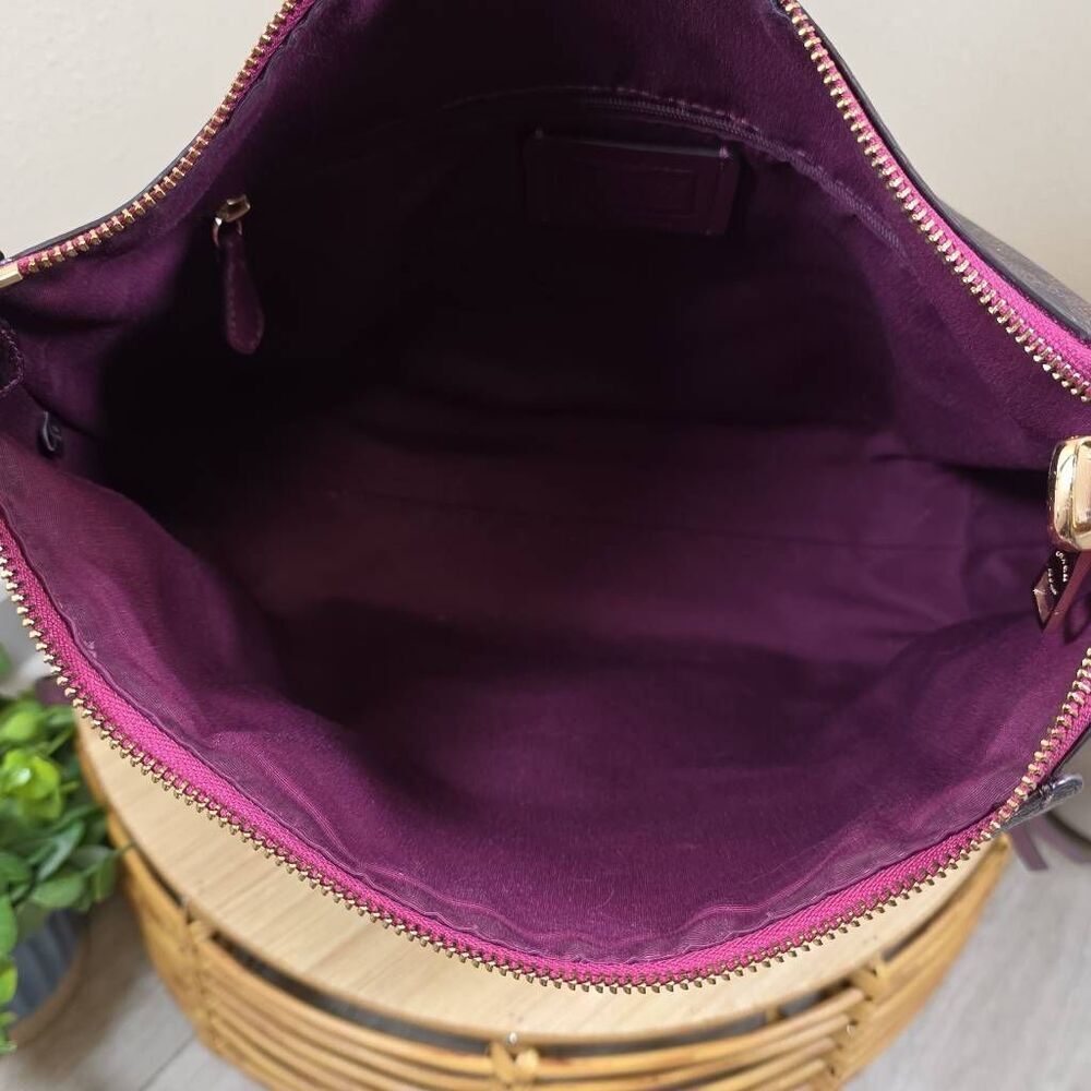 Coach Marlon Hobo in Signature Canvas and Wallet - Picture 12 of 16